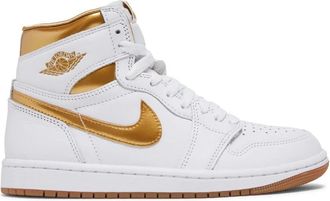 Nike Jordan 1 Retro High OG Metallic Gold - Heren - Fitnessschoenen - Wit - 44 1/2 EU - Leer - Fitness