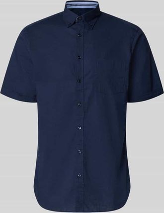 Christian Berg Regular Fit Freizeithemd mit Button-Down-Kragen in Marine, Gr&ouml;&szlig;e 3XL