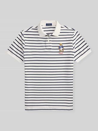 Polo Ralph Lauren Regular Fit Poloshirt mit Polo-Bear-Detail in Weiss, Gr&ouml;&szlig;e XXL