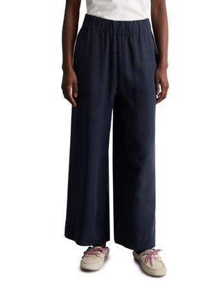 Marc O'Polo Denim Culotte MARC OPOLO DENIM, Damen, Gr. M, N-Gr, schwarz, Web, Obermaterial: 100% Lyocell, relaxed fit kn&ouml;chellang, Hosen Culotte, relaxed fit aus LENZIN