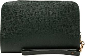 Louis Vuitton Pre-owned Baikal Clutch - Dames - Vintage Clutch - Groen - ONE Size - Leer - Vintage