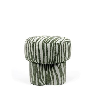 Koketto Home Puff verde con estampado efecto cebra