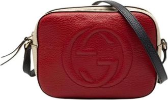 Gucci Pre-owned Leren Crossbody Tas - Dames - Vintage Schoudertas - Rood - ONE Size - Leer - Vintage