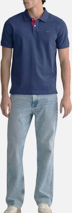 GANT Mens GANT MENS Polo Pique Shirt Short Sleeve - Blue - Size: 36