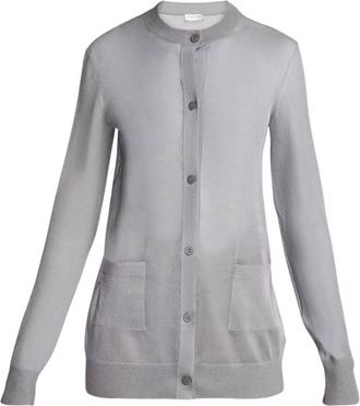 Saint Laurent Sheer Silk Cardigan, Size Small