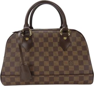 Louis Vuitton Tweedehands Canvas Louis Vuitton tassen - Dames - Vintage Handtas - Bruin - ONE Size - Leer - Vintage