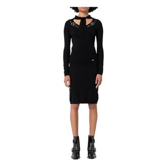 Fracomina Pullover Maxi Jurk - Dames - Kleedjes - Zwart - S - Kleedjes