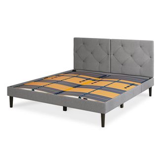 Emma Premium Signature Bed 180x200 - Dark Gray - Tufted Headboard