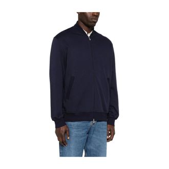 Brunello Cucinelli Brunello Cucinelli, Zip-throughs, male, Blue, Size: XL Zip-through Sweatshirt