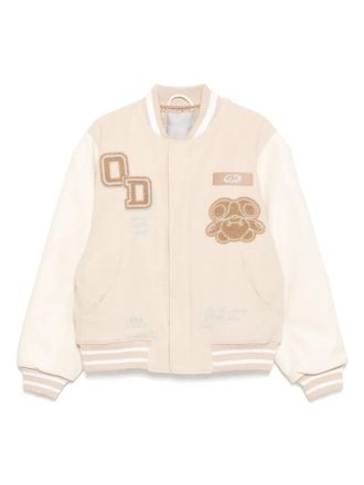 Off Duty Od Varsity jacket - men - Polyester/Wool/Nylon/Calf Leather - S - Neutrals