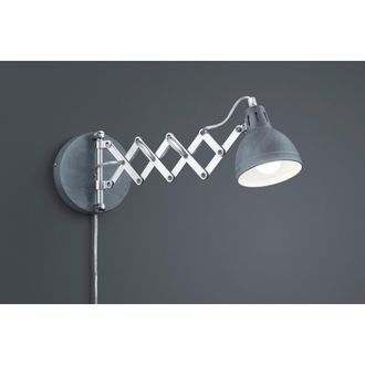Reality Trio - Aplique 1x E14 Tijera Hormig&oacute;n Orientable Iluminaci&oacute;n