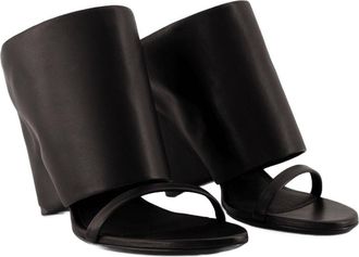 Courr&egrave;ges Womens Leather Sandals - Black - Size EU 36