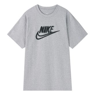 Nike Graffiti Logo Printing Short Sleeve light grey CT6491-902