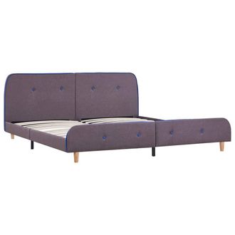 Berkfield Home Bed Frame Taupe Fabric 150x200 cm King Size