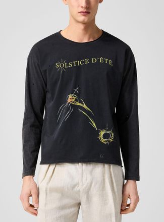 &Eacute;cole de Pens&eacute;e Mens Solstice perforated long-sleeve T-shirt