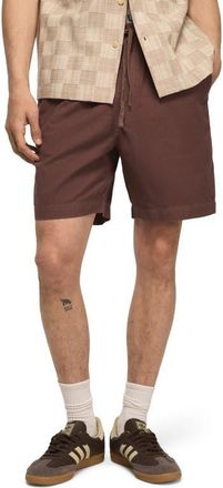 Lucky Brand Linen & Cotton Pull-On Shorts in Peppercorn at Nordstrom, Size Xx-Large