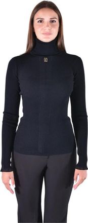 Elisabetta Franchi Jersey de canal&eacute; con placa de logo - Knitwear - Mujer - Negro - M