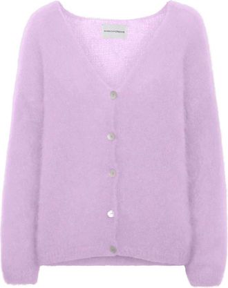 Americandreams Cornelia LS Cardigan - Dames - Vesten - Paars - M - Wol - Truien & Vesten