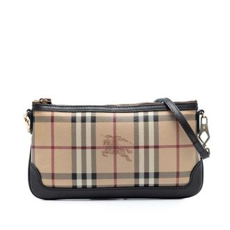 Burberry Pre-owned Burberry Haymarket Check Coated Canvas Peyton Crossbody PZHQ5YEHRTO2NV63