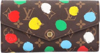 Louis Vuitton Dot Infinity (Yayoi Kusama) Brown Multi-Color Monogram Long Wallet (Bi-Fold) (Pre-Owned)