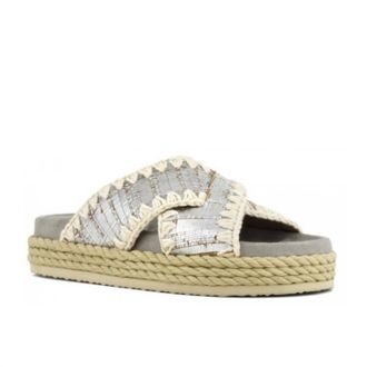 Mou Womens Rio Rope Slide Sandal In Multi