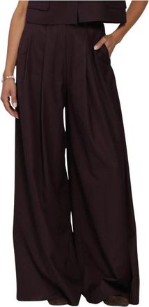 By-Bar Amsterdam Sef Pants - Dames - Wijde Broeken - Bruin - XS - Polyester - Broeken