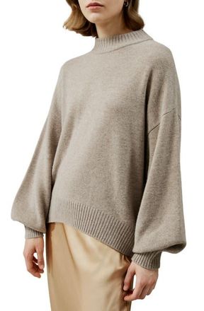 LilySilk Drop shoulder Wool Sweater in Beige/khaki at Nordstrom, Size Small