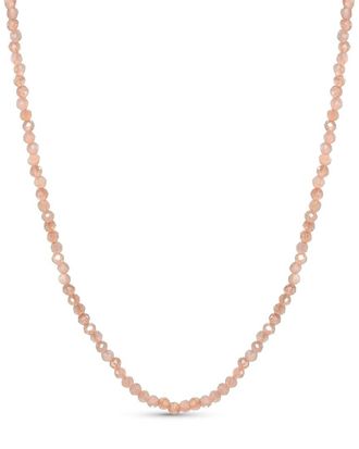 Jewelmak 14K Peach Moonstone Necklace