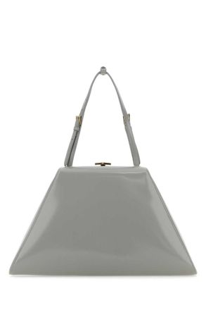 Prada Grey trapeze-shaped shoulder bag