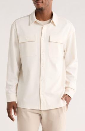 90 Degree by Reflex Reamy Textured Shacket in White Dove at Nordstrom Rack, Size Xx-Large