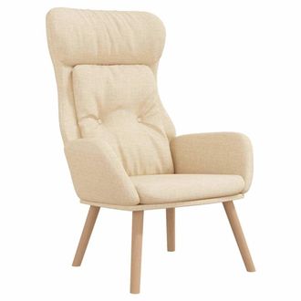 vidaXL Sill&oacute;n De Relax De Tela Color Crema Vidaxl
