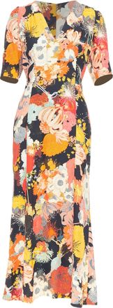 Dries Van Noten Runway floral midi dress