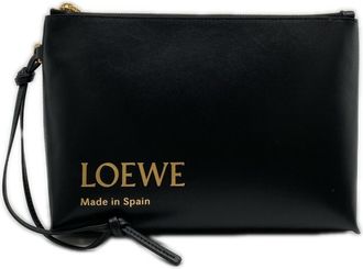 Loewe Black Leather Clutch Bag (Pre-Owned)