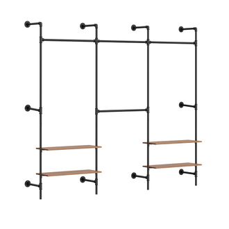 SoBuy Sobuy Appendiabiti Da Terra 6 Ripiani Nero 265x48x220cm Moderno Kls19-sch
