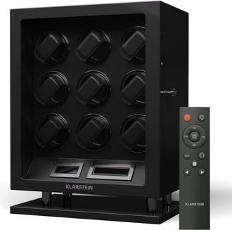 Klarstein Klarstein - watch winder for automatic watches, automatic watch winder for 9 watches, automatic watch winder with acrylic door, automatic watch