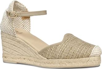 Geox 65 mm geweven espadrilles met enkelbandje - Beige