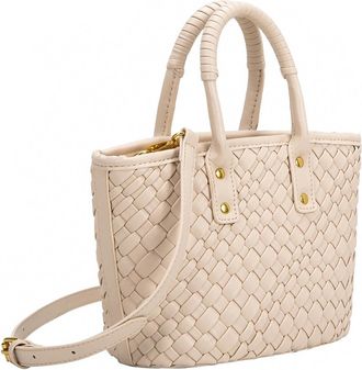Melie Bianco Womens Maddy Vegan Crossbody Bag In Beige