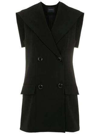 OLYMPIAH sleeveless double-breasted jacket - Black