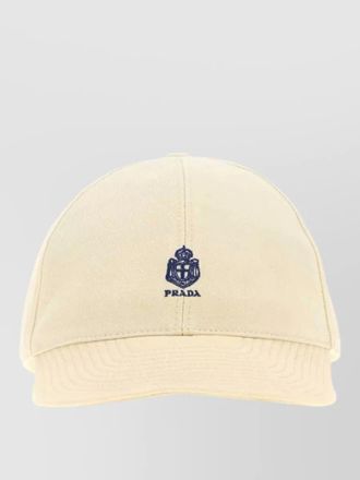 Prada cotton baseball cap curved brim design