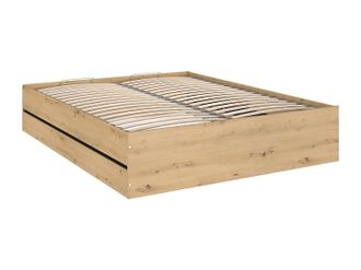 Vente-Unique Canap&eacute; abatible 160 x 200 cm - Color: Natural y negro - LUDARO
