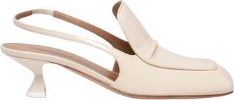 Sportmax Schoenen, Dames, Beige, 37 EU, Leer, Pevera Chanel Pomp