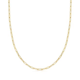 Ross-Simons Italian 18kt Yellow Gold Paper Clip Link Necklace