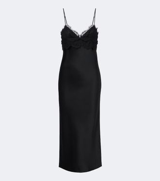 Khaite Abito sottoveste Joelle in raso con pizzo