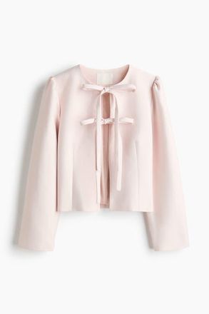 H&M Tie-front Jacket in Powder Pink at Nordstrom, Size Xx-Small
