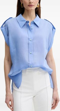 Luisa Spagnoli Camicia a maniche corte - Blu