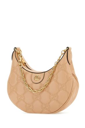 Gucci Womens Powder Pink Leather Small Lion Gg Handbag Pinksandnatural Borse A Mano