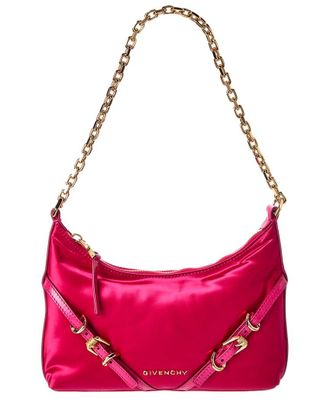 Givenchy Voyou Party Satin & Leather Shoulder Bag