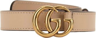 Gucci GG Plaque Riem - Dames - Riemen - Beige - 80 CM - Leer - Accessoires