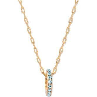 Brook & York Gabby Birthstone Necklace in Gold/Mar at Nordstrom