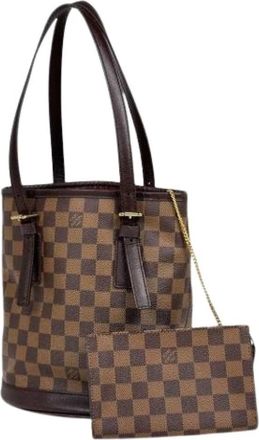 Louis Vuitton Pre-owned Bucket Bags, female, Brown, Size: ONE SIZE Pre-owned Bucket Bag